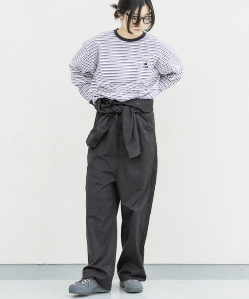 EKAL（エカル）の「『別注』La Hutte×EKAL　 MULTI BORDERLONG-SLEEVET-SHIRTS（Tシャツ/カットソー・レディース・ブラウン系その他/パープル系その他・FREE）」の21枚目の写真