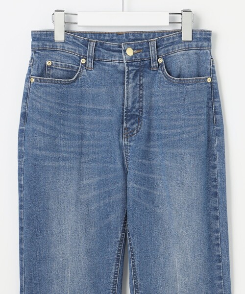 ANY SIS（エニィスィス）の「センタープレスセミフレア デニム（デニムパンツ・レディース・ネイビー系/ダルブルー系・X-LARGE）」の11枚目の写真