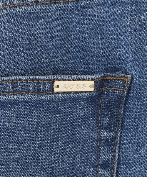 ANY SIS（エニィスィス）の「センタープレスセミフレア デニム（デニムパンツ・レディース・ネイビー系/ダルブルー系・X-LARGE）」の15枚目の写真