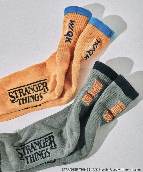 niko and...（ニコアンド）の「【STRANGER THINGS】コラボ刺繍2Pソックス（ソックス/靴下・メンズ・オレンジ/ホワイト・FREE）」の9枚目の写真