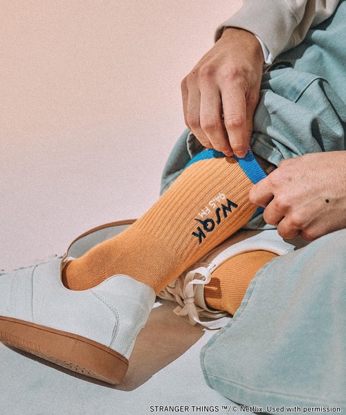 niko and...（ニコアンド）の「【STRANGER THINGS】コラボ刺繍2Pソックス（ソックス/靴下・メンズ・オレンジ/ホワイト・FREE）」の10枚目の写真