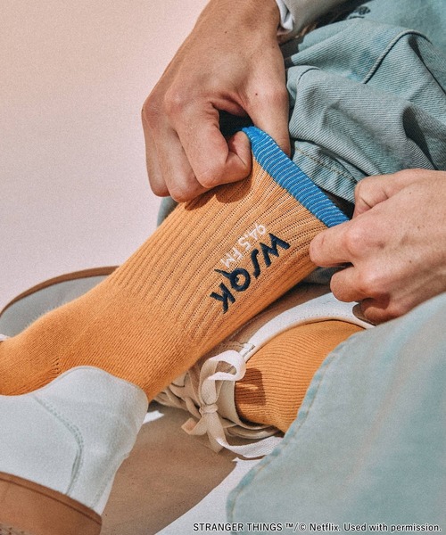 niko and...（ニコアンド）の「【STRANGER THINGS】コラボ刺繍2Pソックス（ソックス/靴下・メンズ・オレンジ/ホワイト・FREE）」の11枚目の写真