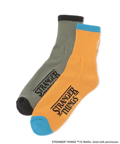 niko and...（ニコアンド）の「【STRANGER THINGS】コラボ刺繍2Pソックス（ソックス/靴下・メンズ・オレンジ/ホワイト・FREE）」の16枚目の写真