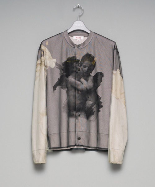 MASU(エムエーエスユー)の「【M A S U】BLURRED ANGEL CARDIGAN(カーディガン/ボレロ・メンズ・ホワイト/ブラック・46/48)」の2枚目の写真