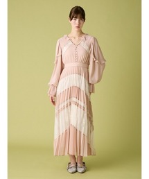 FURFUR | スイッチングレースプリーツドレス(ドレス)