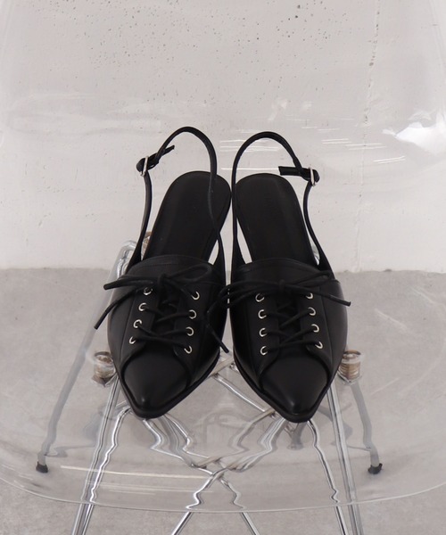 archives（アルシーヴ）の「レースアップバックバンドパンプス（パンプス・レディース・シルバーグレー/ブラック・MEDIUM/LARGE）」の3枚目の写真