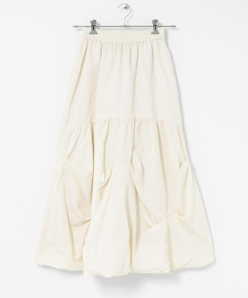 SENSE OF PLACE by URBAN RESEARCH（センスオブプレイスバイアーバンリサーチ）の「タックバルーンスカート（スカート・レディース・アイボリー/チャコールグレー・ONE）」の8枚目の写真