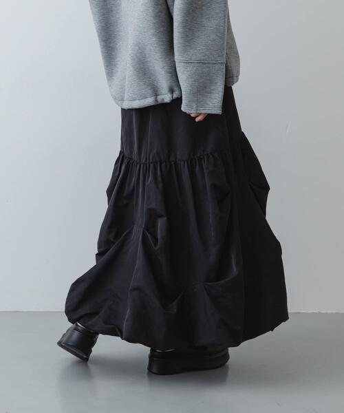 SENSE OF PLACE by URBAN RESEARCH（センスオブプレイスバイアーバンリサーチ）の「タックバルーンスカート（スカート・レディース・アイボリー/チャコールグレー・ONE）」の11枚目の写真