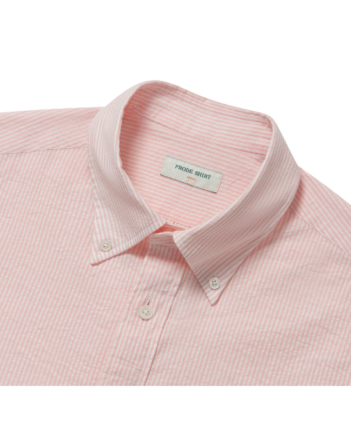 PRODESHIRT(プロデシャツ)の「E-460 カプリオックスフォードシャツ(ピンクストライプ)(シャツ/ブラウス・メンズ・その他・L/XL/M)」の3枚目の写真