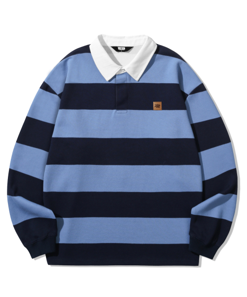 TRILLION(トリリオン)の「ストライプ92スターロゴグラフィックラグビーポロシャツ_スカイ(ポロシャツ・メンズ・その他・M/L/XL)」の4枚目の写真