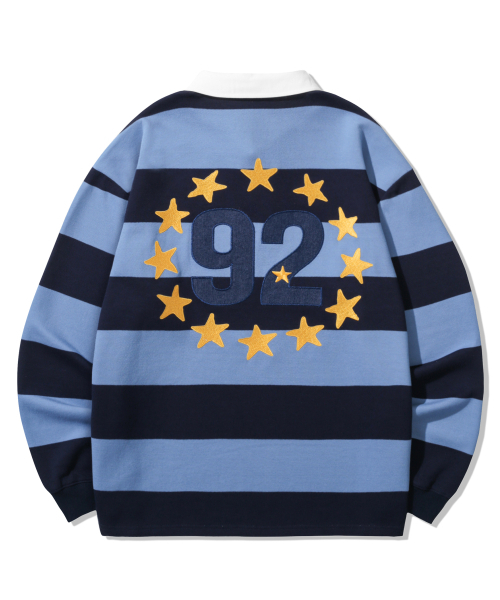 TRILLION(トリリオン)の「ストライプ92スターロゴグラフィックラグビーポロシャツ_スカイ(ポロシャツ・メンズ・その他・M/L/XL)」の5枚目の写真