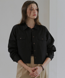 DEHEVE（デヘヴェ）の「Collar Pocket Shirt [Black]（シャツ/ブラウス）」