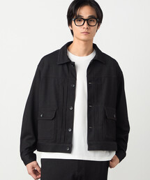 COMME CA ISM（コムサイズム）の「ガムストレッチ デニムライクジャージー Gジャンタイプブルゾン（ブルゾン）」