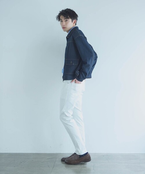 COMME CA ISM（コムサイズム）の「ガムストレッチ デニムライクジャージー Gジャンタイプブルゾン（ブルゾン・メンズ・ネイビー/ブラック・LARGE/MEDIUM/SMALL）」の7枚目の写真