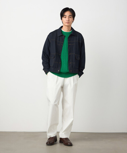 COMME CA ISM（コムサイズム）の「ガムストレッチ デニムライクジャージー Gジャンタイプブルゾン（ブルゾン・メンズ・ネイビー/ブラック・LARGE/MEDIUM/SMALL）」の8枚目の写真