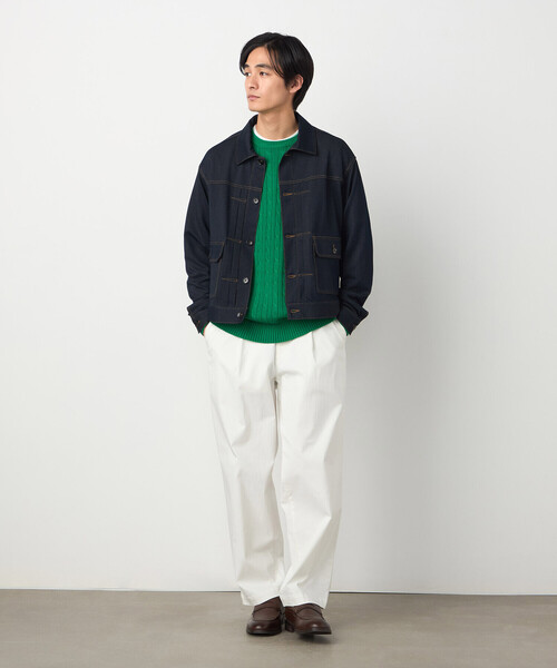 COMME CA ISM（コムサイズム）の「ガムストレッチ デニムライクジャージー Gジャンタイプブルゾン（ブルゾン・メンズ・ネイビー/ブラック・LARGE/MEDIUM/SMALL）」の9枚目の写真