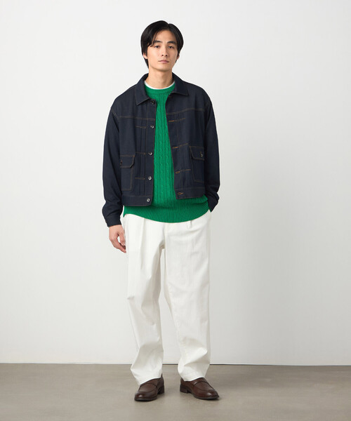 COMME CA ISM（コムサイズム）の「ガムストレッチ デニムライクジャージー Gジャンタイプブルゾン（ブルゾン・メンズ・ネイビー/ブラック・LARGE/MEDIUM/SMALL）」の10枚目の写真