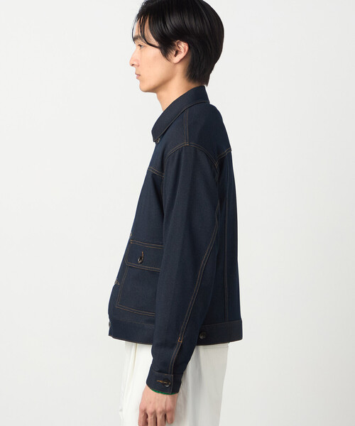 COMME CA ISM（コムサイズム）の「ガムストレッチ デニムライクジャージー Gジャンタイプブルゾン（ブルゾン・メンズ・ネイビー/ブラック・LARGE/MEDIUM/SMALL）」の14枚目の写真