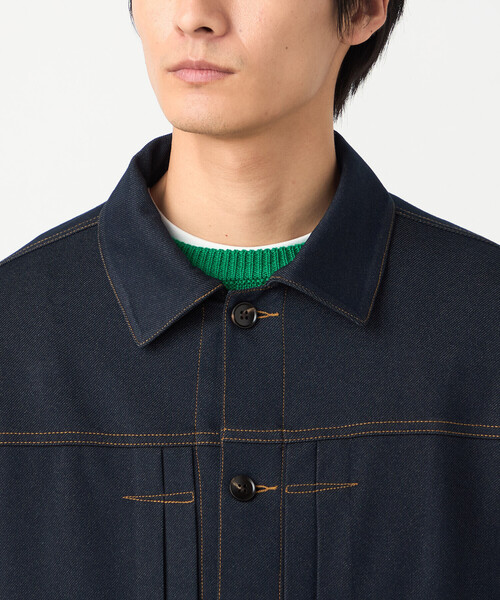 COMME CA ISM（コムサイズム）の「ガムストレッチ デニムライクジャージー Gジャンタイプブルゾン（ブルゾン・メンズ・ネイビー/ブラック・LARGE/MEDIUM/SMALL）」の16枚目の写真