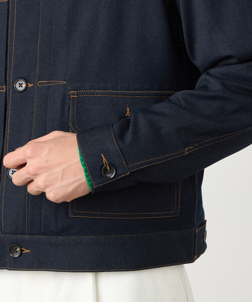 COMME CA ISM（コムサイズム）の「ガムストレッチ デニムライクジャージー Gジャンタイプブルゾン（ブルゾン・メンズ・ネイビー/ブラック・LARGE/MEDIUM/SMALL）」の17枚目の写真