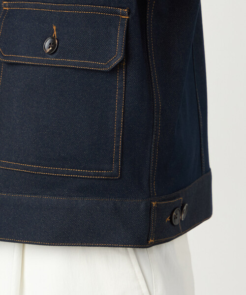 COMME CA ISM（コムサイズム）の「ガムストレッチ デニムライクジャージー Gジャンタイプブルゾン（ブルゾン・メンズ・ネイビー/ブラック・LARGE/MEDIUM/SMALL）」の19枚目の写真