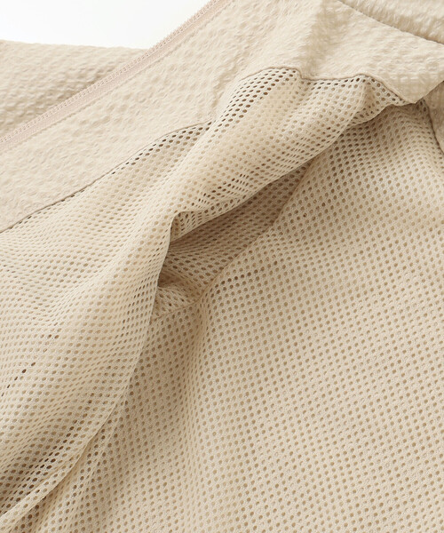 BeBe（ベベ）の「【撥水加工】サッカーチェックフード付きペプラムブルゾン(90~150cm)（ブルゾン・キッズ・ベージュ/パープル・110cm/120cm/90cm/130cm/100cm/140cm）」の21枚目の写真