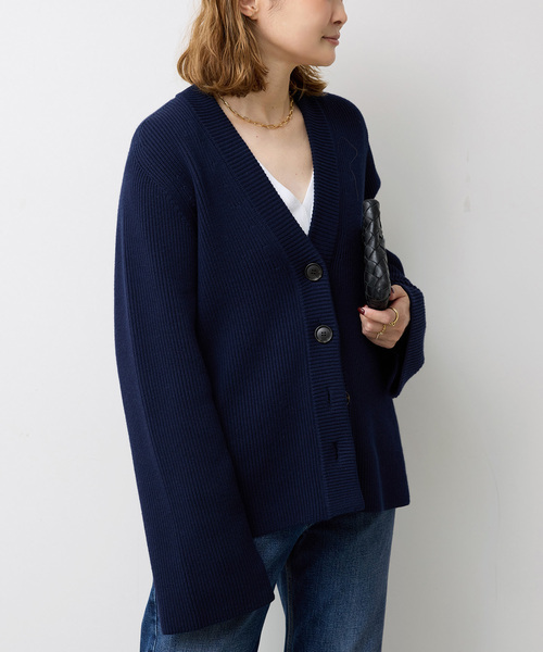Deuxieme Classe（ドゥーズィエムクラス）の「LEWES アゼ カーディガン（カーディガン/ボレロ・レディース・ネイビー/ホワイト・FREE）」の13枚目の写真