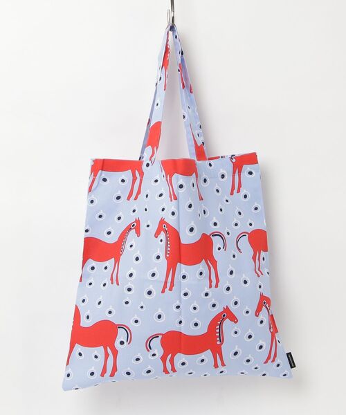 marimekko（マリメッコ）の「Musta Tamma / tote bag 44x43cm（トートバッグ・レディース・レッド・FREE）」の2枚目の写真