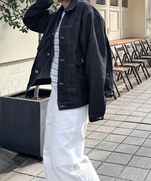 CANAL JEAN（キャナルジーン）の「choice_cnl　ZIPデニムジャケット（デニムジャケット・レディース・ダークインディゴブルー・1/2）」の2枚目の写真