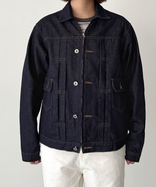 CANAL JEAN（キャナルジーン）の「choice_cnl　ZIPデニムジャケット（デニムジャケット・レディース・ダークインディゴブルー・1/2）」の7枚目の写真