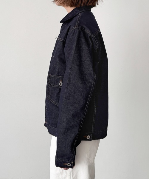 CANAL JEAN（キャナルジーン）の「choice_cnl　ZIPデニムジャケット（デニムジャケット・レディース・ダークインディゴブルー・1/2）」の8枚目の写真