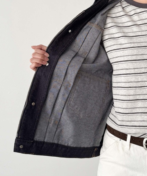 CANAL JEAN（キャナルジーン）の「choice_cnl　ZIPデニムジャケット（デニムジャケット・レディース・ダークインディゴブルー・1/2）」の12枚目の写真