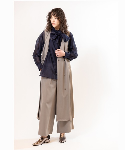 OSMOSIS（オズモーシス）の「3WAYシアーシャツブラウス（シャツ/ブラウス・レディース・ブラック/アイボリー/ネイビー・ONE SIZE）」の11枚目の写真