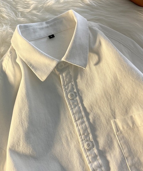 DOUBLE STEAL(ダブルスティール)の「DSベーシックオーバーサイズシャツ(シャツ/ブラウス・メンズ・カーキ/ブラック/グレー/ホワイト・X-LARGE/LARGE/MEDIUM)」の1枚目の写真