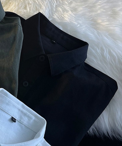 DOUBLE STEAL(ダブルスティール)の「DSベーシックオーバーサイズシャツ(シャツ/ブラウス・メンズ・カーキ/ブラック/グレー/ホワイト・X-LARGE/LARGE/MEDIUM)」の8枚目の写真