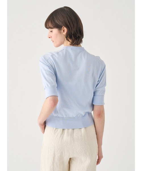 JOHN SMEDLEY(ジョンスメドレー)の「ターンバック5分袖コットンニットプルオーバー(ニット/セーター・レディース・ブルー系1・S/M)」の8枚目の写真