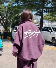 Dalfwin（ダールフィン）の「韓国ファッション aosバックロゴウインドブレーカー（ブルゾン）」