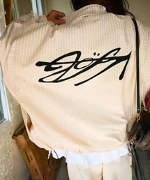 Dalfwin（ダールフィン）の「韓国ファッション aosバックロゴウインドブレーカー（ブルゾン）」