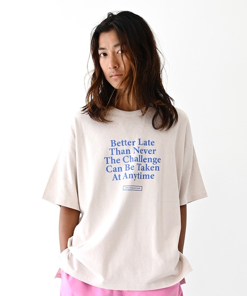 GENERATOR(ジェネレーター)の「GENERATOR/ジェネレーター Better Tシャツ(Tシャツ/カットソー・レディース・ピンク/ベージュ系その他/チャコールグレー・F)」の1枚目の写真