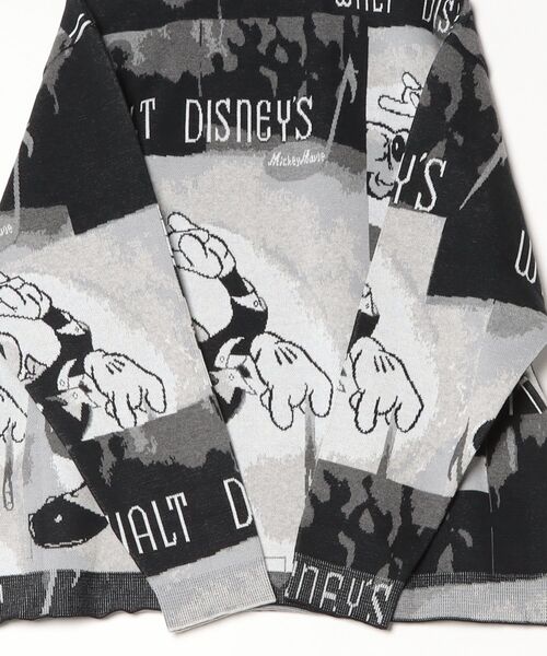 PORTER CLASSIC（ポータークラシック）の「Porter Classic / ポータークラシック：DISNEY VP / PC KNIT COLLECTION CREWNECK / MICKEY MOUSE：DP-030-3673[COR]（ニット/セーター・メンズ・ブラック・2）」の4枚目の写真