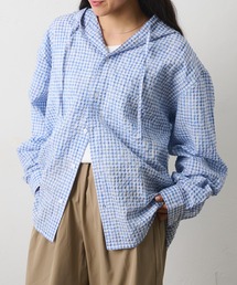 COLONY 2139 | チェックサッカーフードシャツ(シャツ/ブラウス)