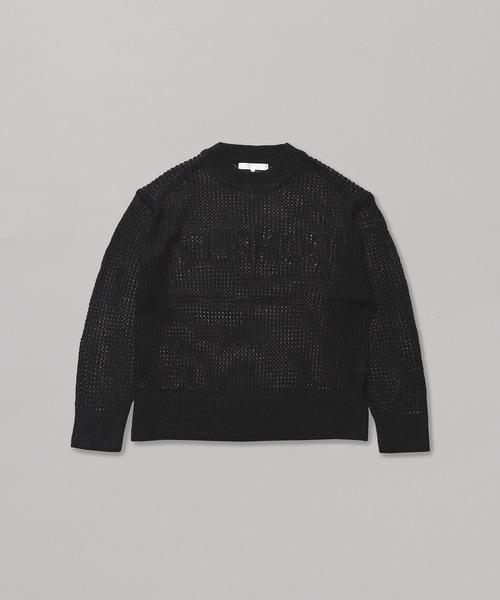 forget-me-nots（フォーゲットミーノッツ）の「MESH LOOSE CREW NECK KNIT FMN-23AW-KN-002（ニット/セーター・レディース・ブラック・FREE）」の2枚目の写真
