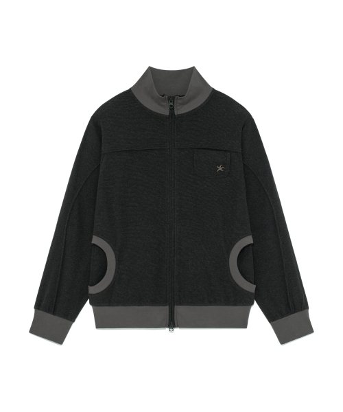 THECOLDESTMOMENT(ザコールデストモーメント)の「TCM cozy line jersey zip-up (black)(その他アウター・レディース・その他・SMALL/MEDIUM/LARGE)」の2枚目の写真