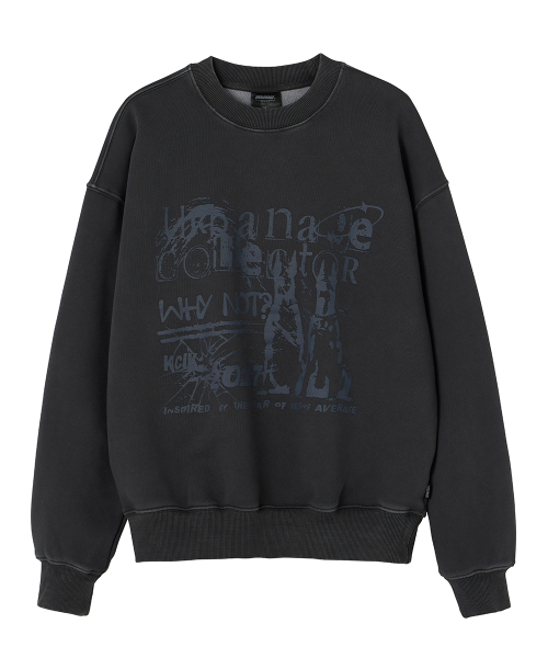 URBANAGE(アーバンエイジ)の「COLLECTOR ピグメントオーバーマンツーマンチャコール(スウェット・レディース・その他・MEDIUM/LARGE)」の1枚目の写真