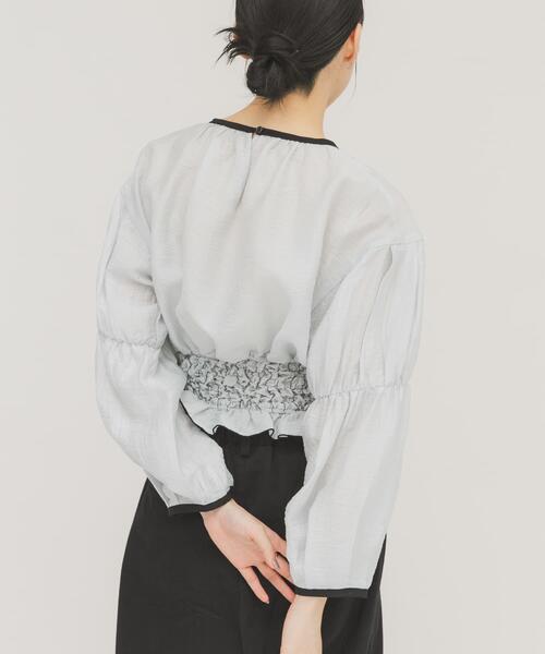 KBF（ケイビーエフ）の「ポップコーンシャーリングブラウス（シャツ/ブラウス・レディース・ブラック/アイボリー/ブルー・ONE）」の16枚目の写真