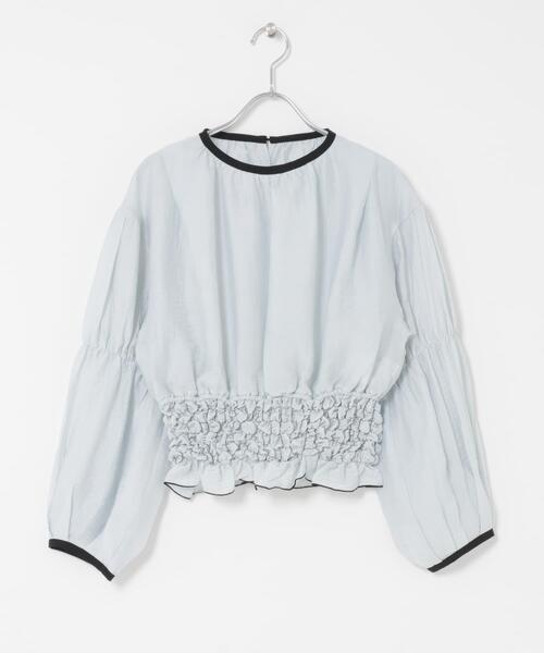 KBF（ケイビーエフ）の「ポップコーンシャーリングブラウス（シャツ/ブラウス・レディース・ブラック/アイボリー/ブルー・ONE）」の20枚目の写真