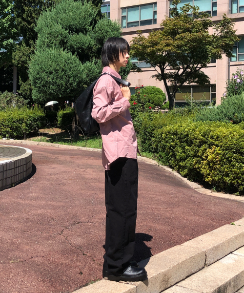 DEVELOVE(デヴローブ)の「ヴィンテージオーバーサイズピグメントシャツ_ダストピンク(シャツ/ブラウス・メンズ・ピンク・LARGE/X-LARGE/MEDIUM)」の5枚目の写真