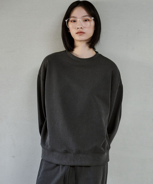 MALOUPE（マロップ）の「5309 ピグメントスウェットシャツ (ダークグレー)（スウェット・レディース・その他・FREE）」の2枚目の写真