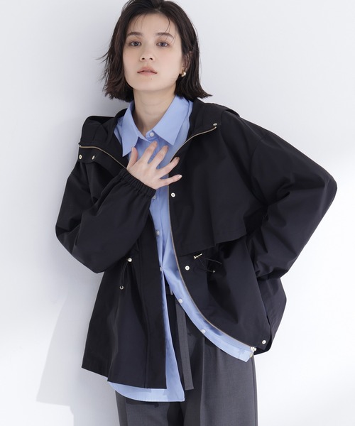 NATURAL BEAUTY BASIC(ナチュラルビューティーベーシック)の「【sweet4月号掲載】◇【ちょうど、いい服】毎日これ。週7ペプラムフーディブルゾン(ブルゾン・レディース・オフホワイト/グレイッシュベージュ/ブラック・SMALL/LARGE/MEDIUM)」の2枚目の写真
