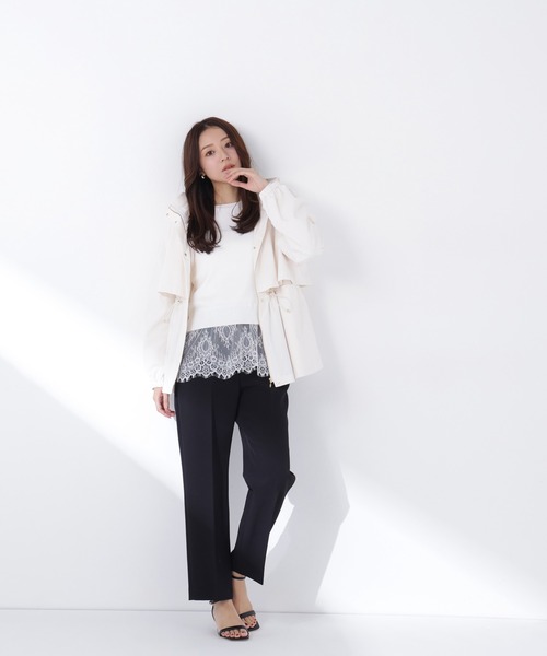 NATURAL BEAUTY BASIC(ナチュラルビューティーベーシック)の「【sweet4月号掲載】◇【ちょうど、いい服】毎日これ。週7ペプラムフーディブルゾン(ブルゾン・レディース・オフホワイト/グレイッシュベージュ/ブラック・SMALL/LARGE/MEDIUM)」の4枚目の写真